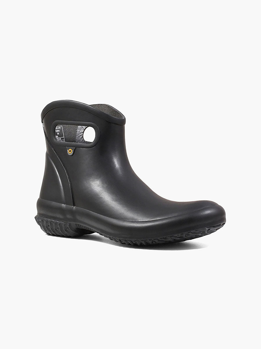 BOGS WOMENS PATCH ANKLE BOOTS BLACK