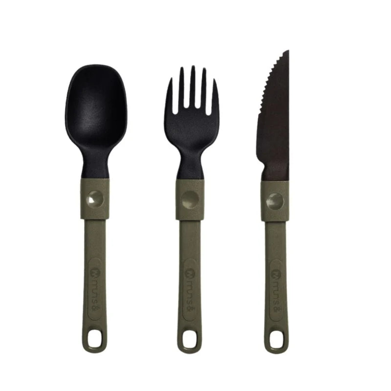 MEN'S FOLDABLE 3-PIECE POLYAMIDE CUTLERY SET