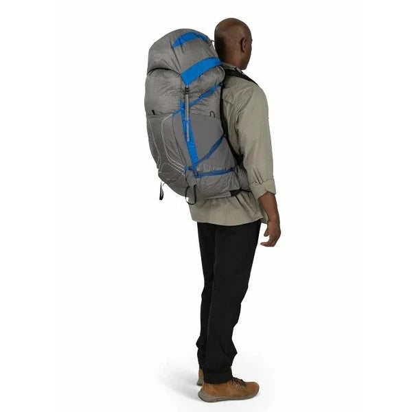 OSPREY EXOS PRO 55 MEN'S HIKING PACK DALE GREY/AGAM BLUE