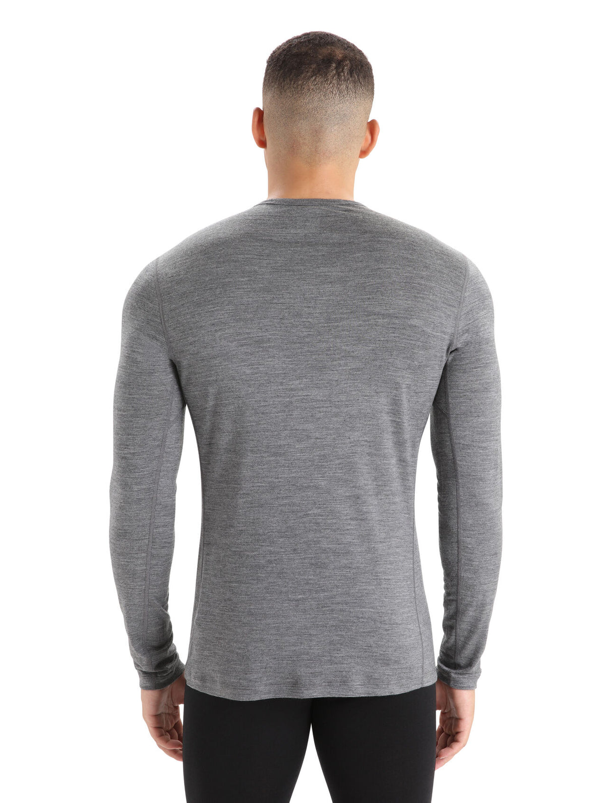 ICEBREAKER MEN'S 200 OASIS LONG SLEEVE CREWE THERMAL TOP HEATHER GREY