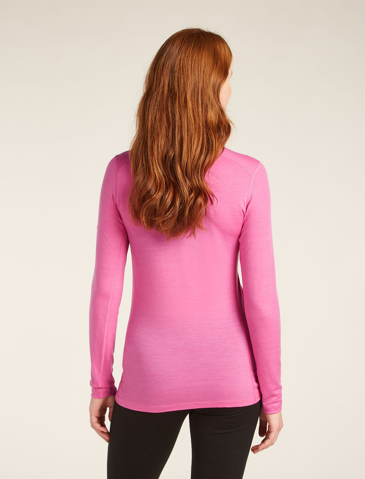 ICEBREAKER WOMEN'S MERINO 200 OASIS SCOOP LONG SLEEVE THERMAL TOP POP