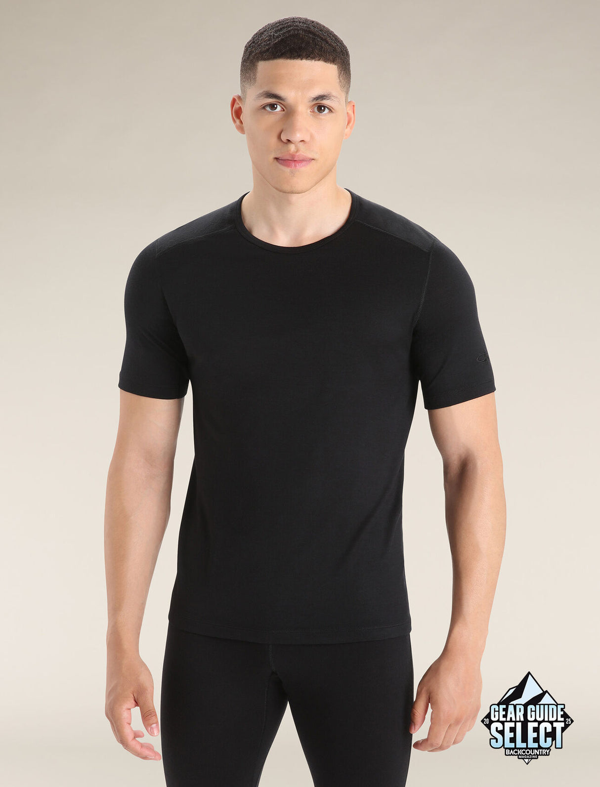 ICEBREAKER MENS 200 OASIS CREW BLACK