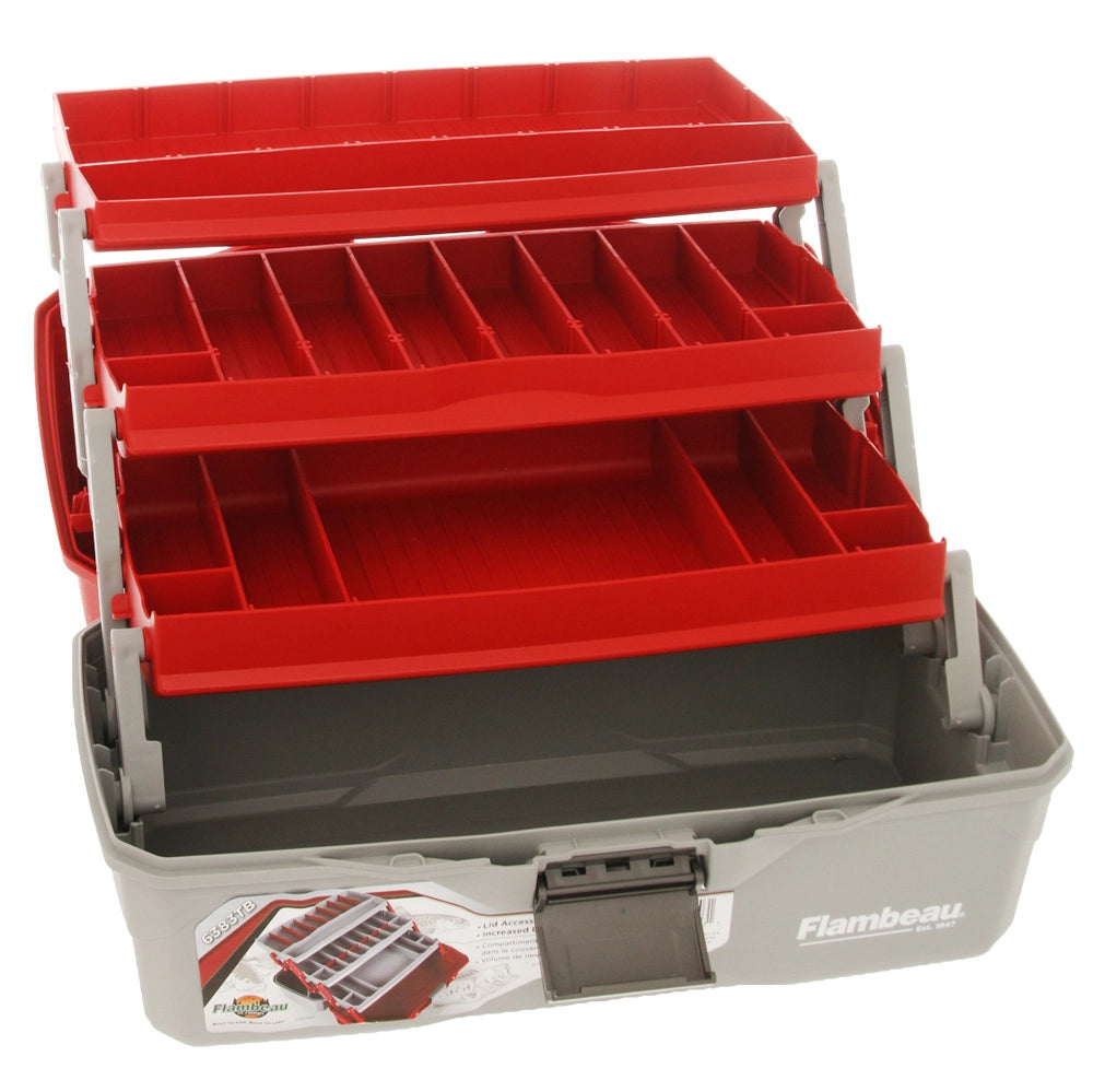 FLAMBEAU 3 TRAY TACKLE BOX RED