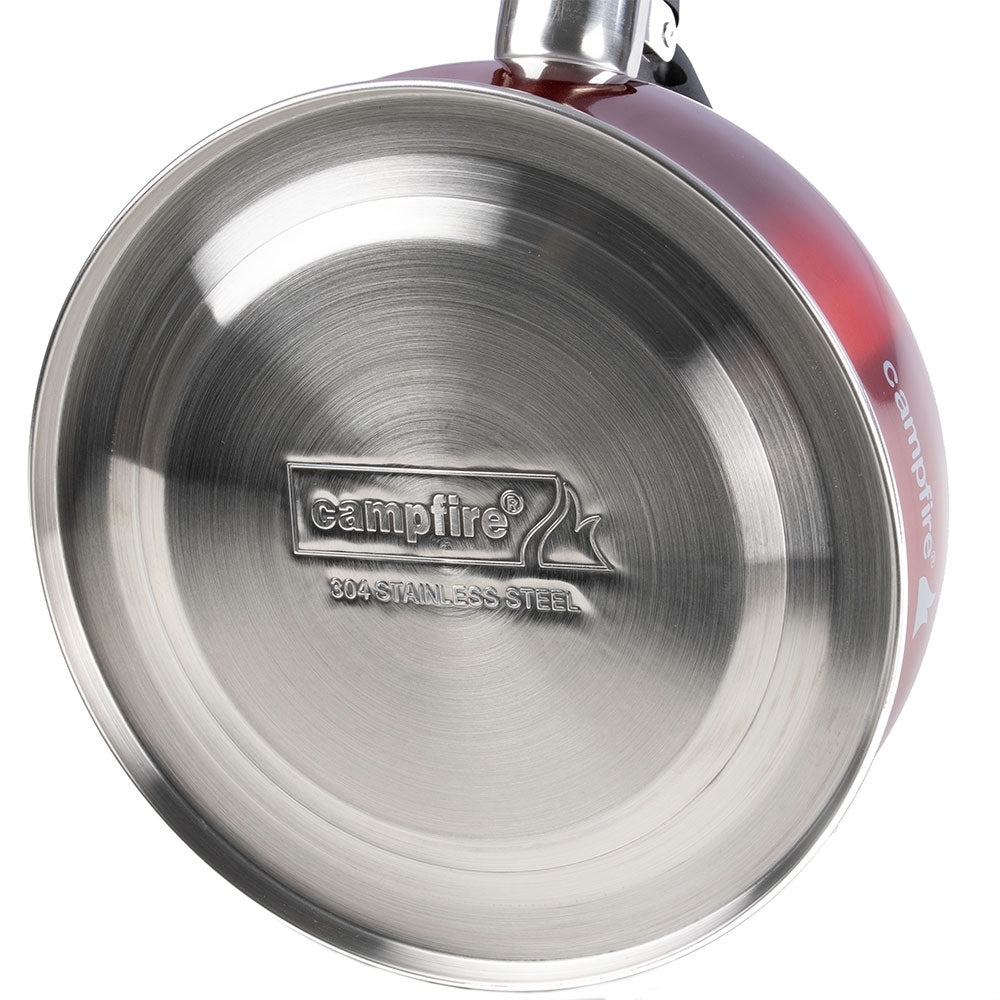 CAMPFIRE WHISTLING KETTLE STAINLESS STEEL 4L RED