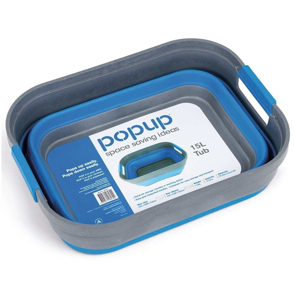 POPUP TUB 15L BLUE