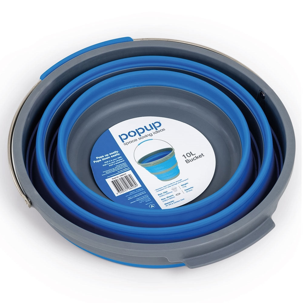 POPUP BUCKET 10L BLUE