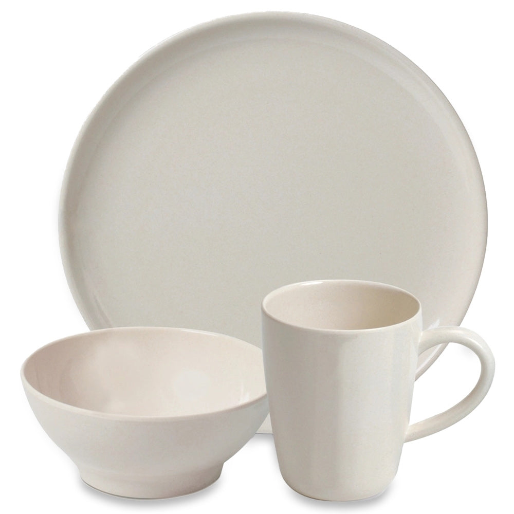 CAMPFIRE BAMBOO DINNER SET 12 PIECE CREAM