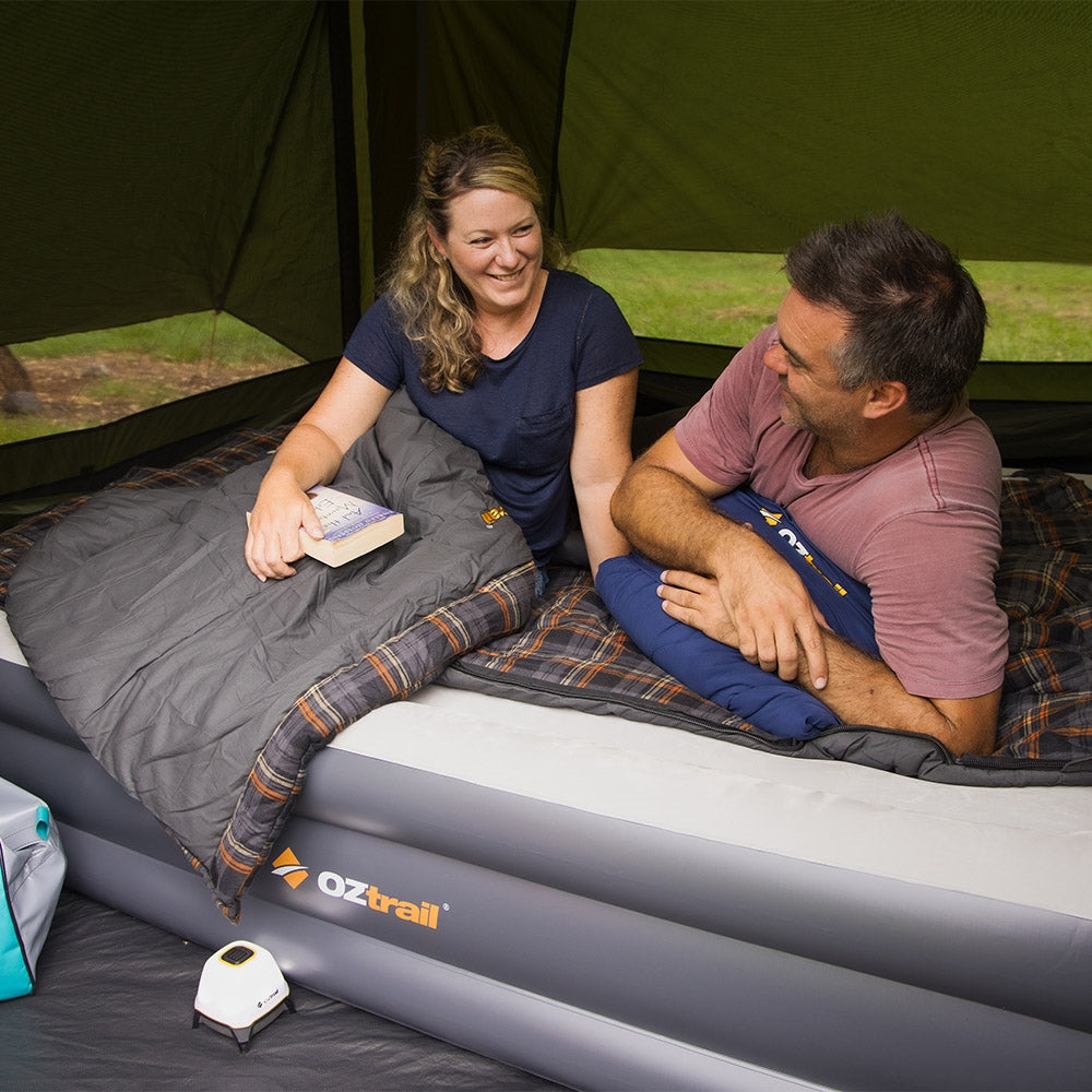 OZTRAIL DUOCOMFORT QUEEN 12V/240V AIRBED