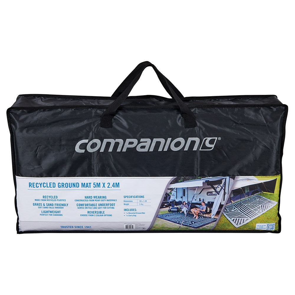 COMPANION RECYCLED GROUND MAT 5X2.4M BLACK & GREY