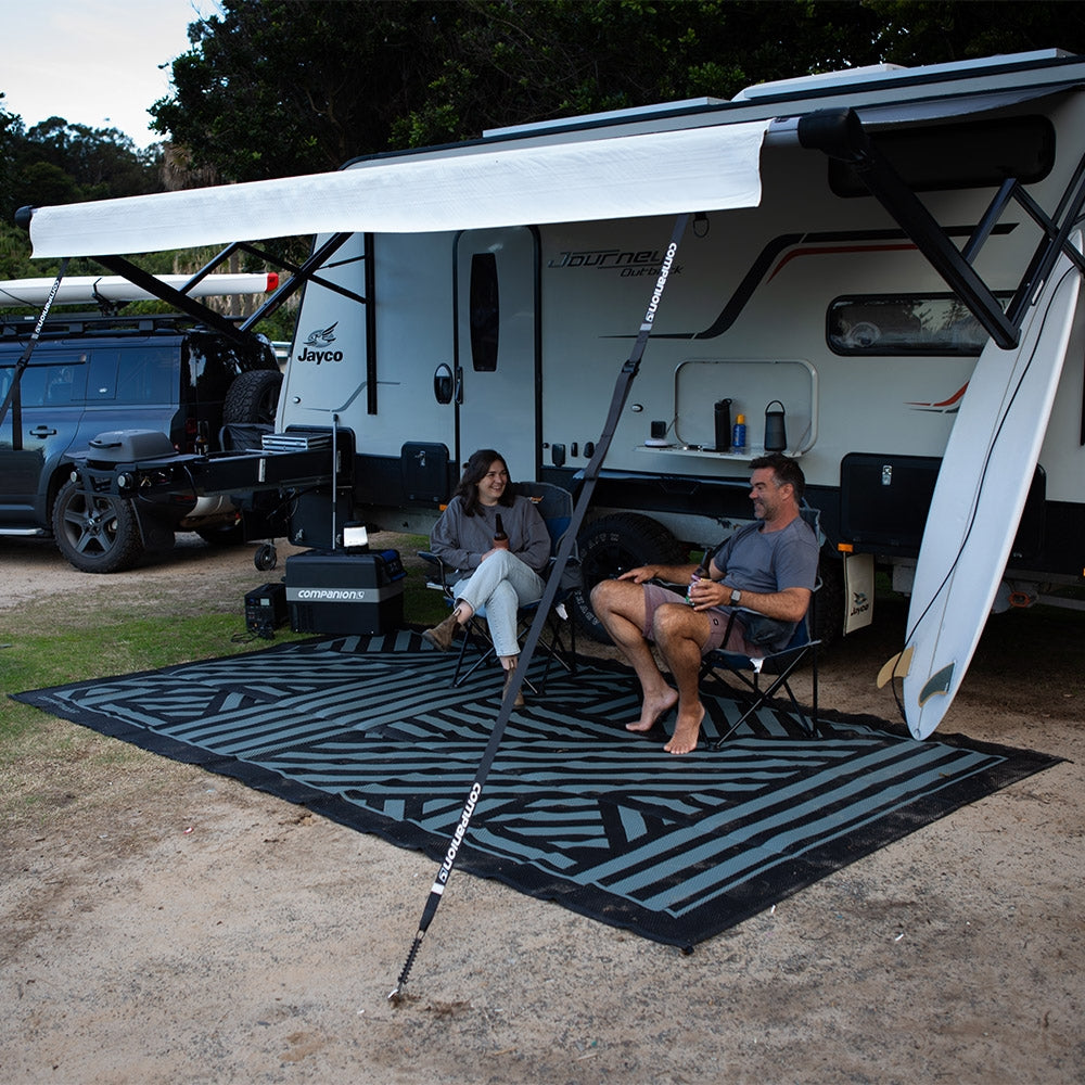 COMPANION RECYCLED GROUND MAT 5X2.4M BLACK & GREY