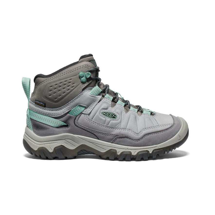 KEEN TARGHEE IV MID WATERPROOF HIKING BOOTS ALLOY/GRANITE GREEN