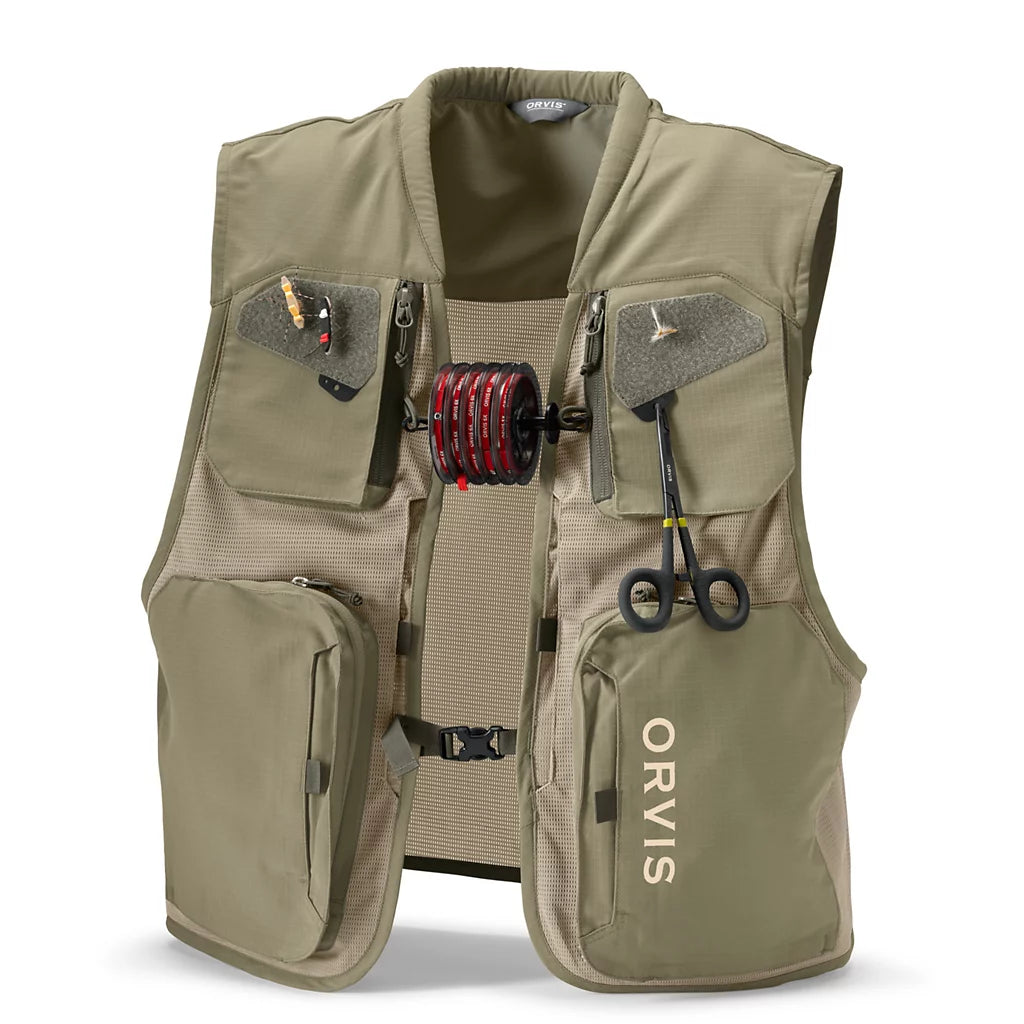 ORVIS CLEARWATER MESH VEST LARGE - DUSTY OLIVE