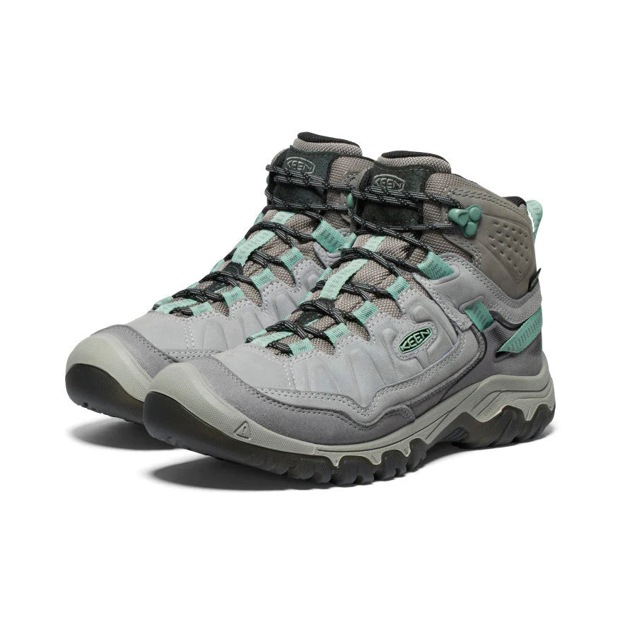 KEEN TARGHEE IV MID WATERPROOF HIKING BOOTS ALLOY/GRANITE GREEN