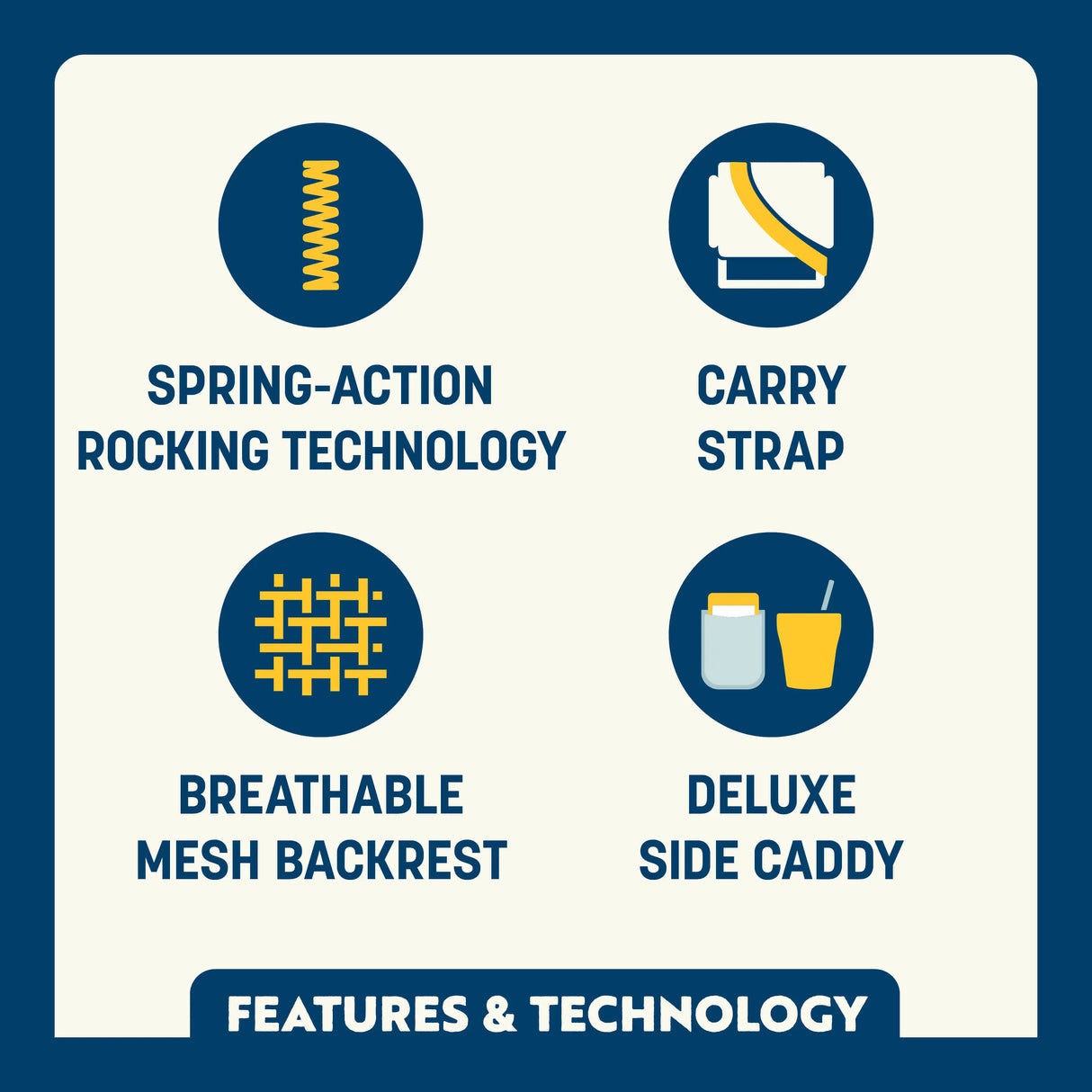 GCI OUTDOOR COMFORT PRO ROCKER CAMPING CHAIR PORTABLE FOLDING ROCKING CHAIR