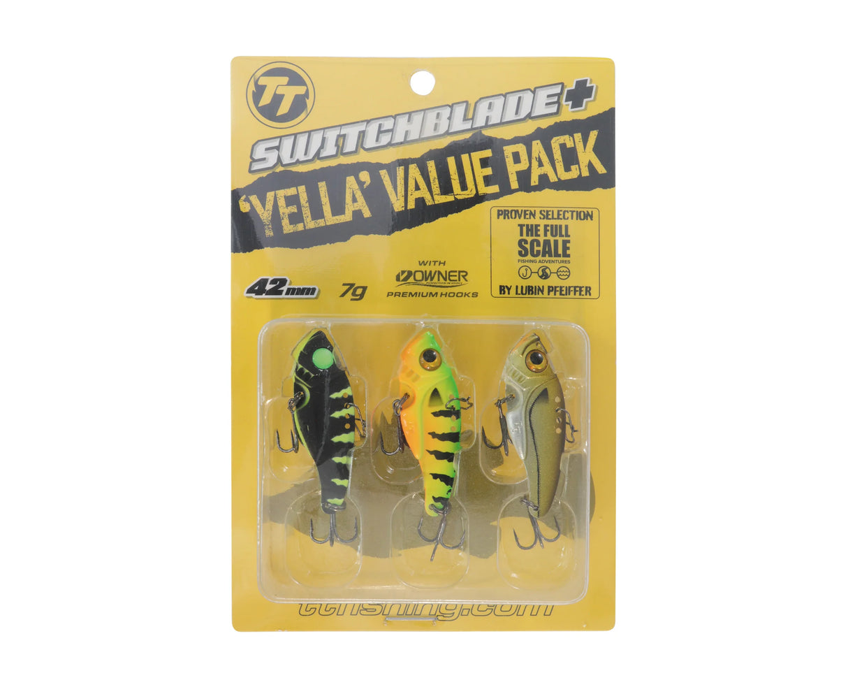 TACKLE TACTICS SWITCHBLADE PLUS YELLA LURE VALUE PACK 42MM 7G