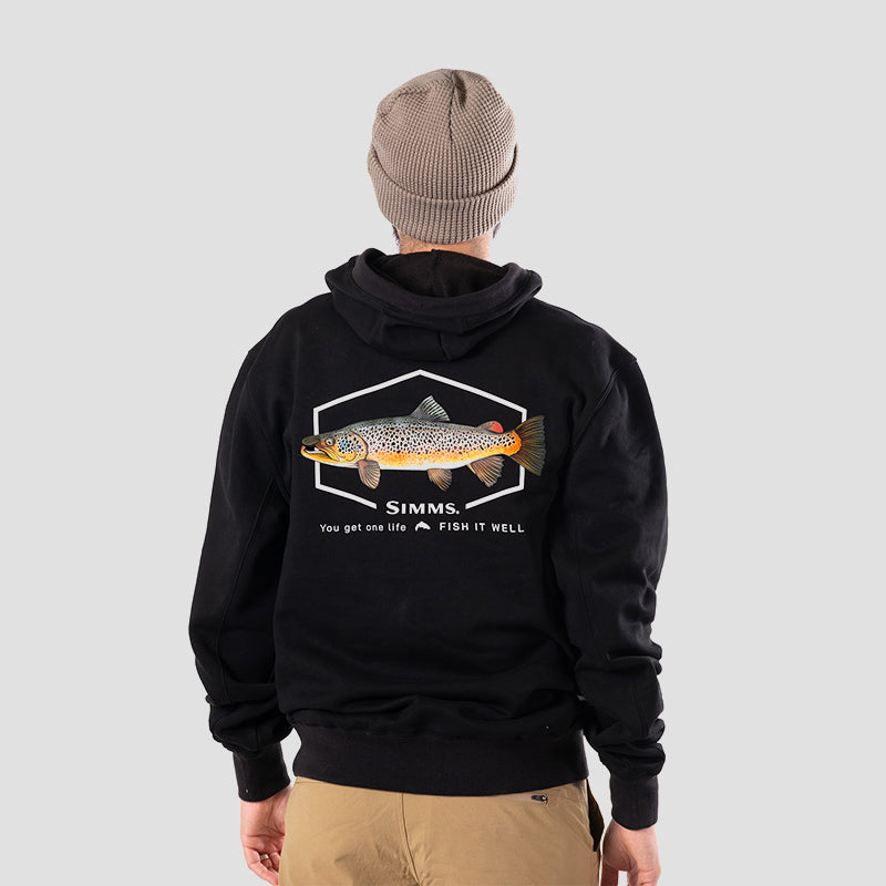SIMMS ARTIST HOODY BROWN TROUT