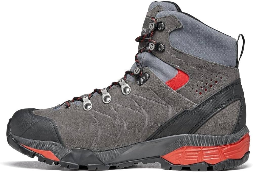 SCARPA ZG TREK GORE-TEX HIKING BOOTS TITANIUM- RED IBISCUS