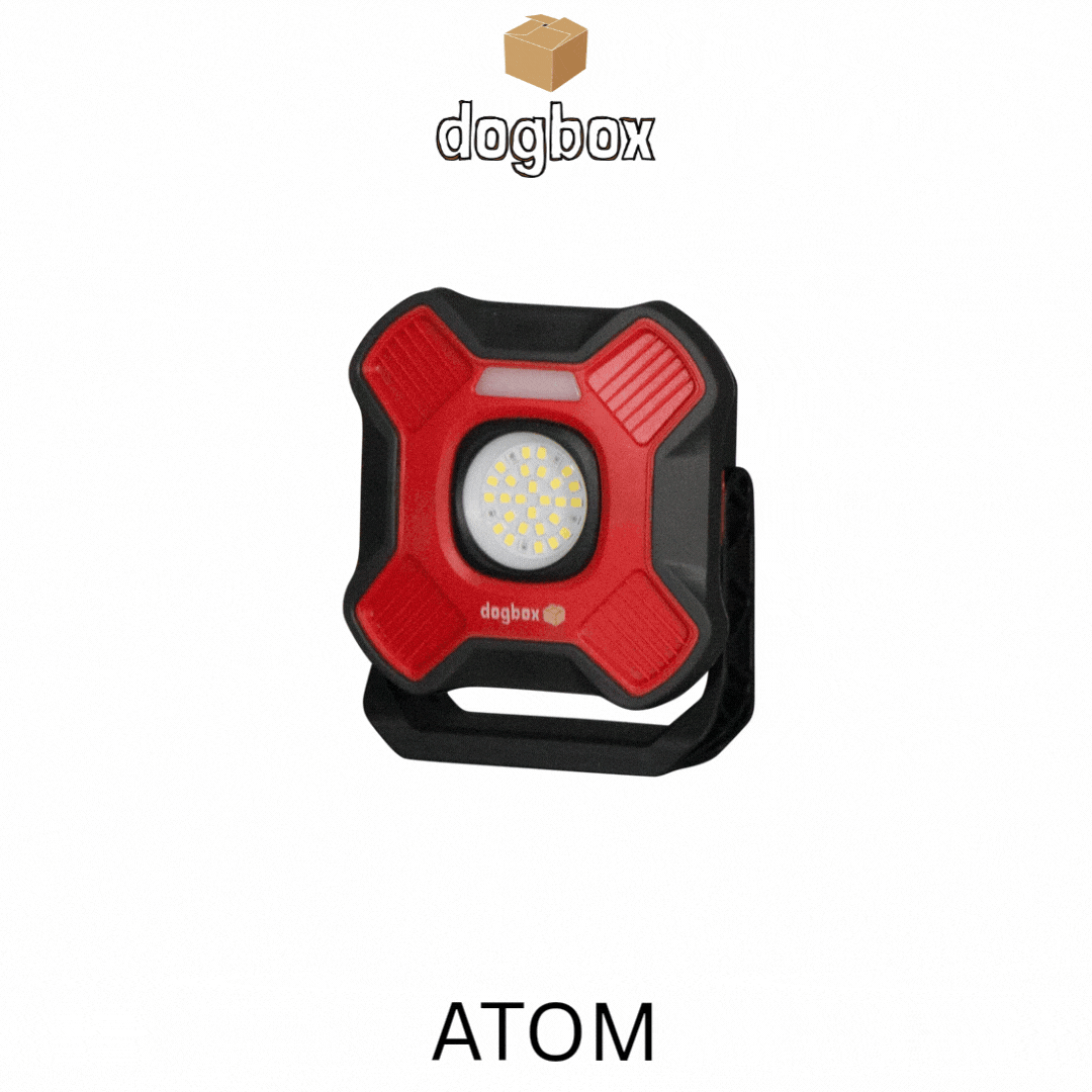 DOGBOX ATOM RECHARGEABLE WORK LIGHT ASSORTED COLOURS