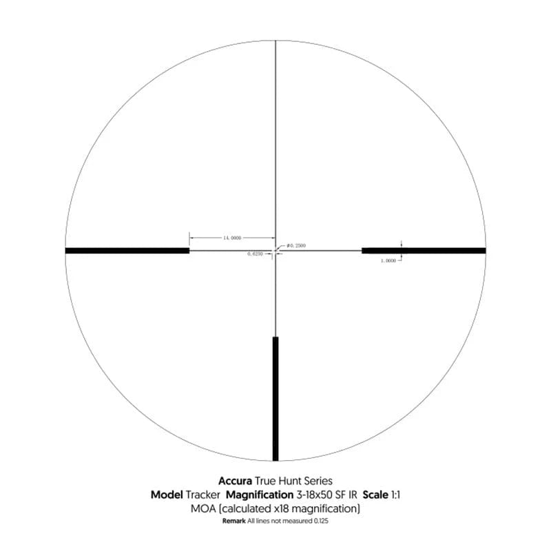 ACCURA TRACKER 3-18X50 30MM G4 ILLUMINATED RIFLE SCOPE