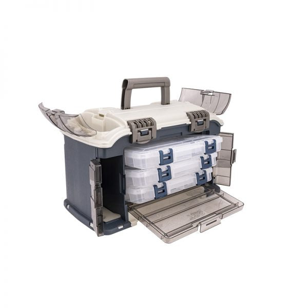 PLANO 728 ANGLED TACKLE STORAGE SYSTEM - 3 TRAY FISHING TACKLE BOX