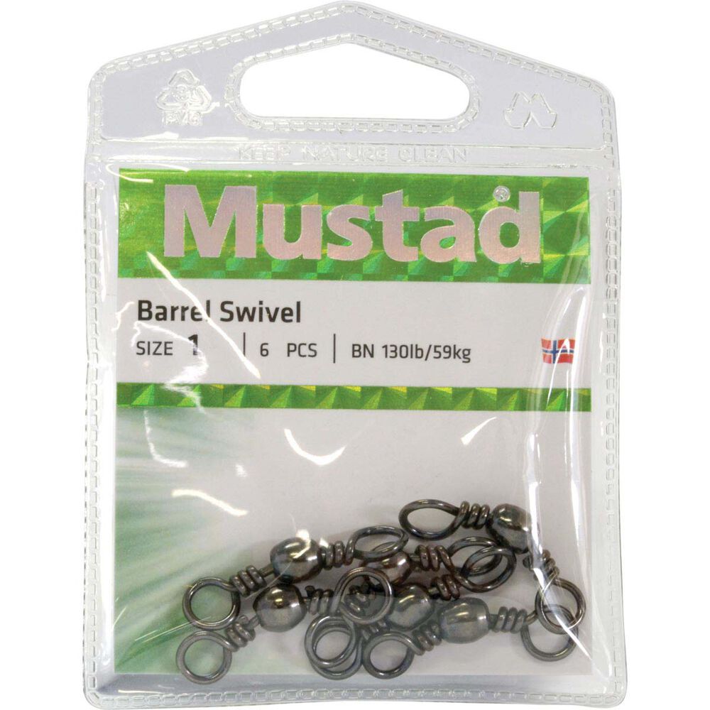 MUSTAD BARREL SWIVEL BLACK