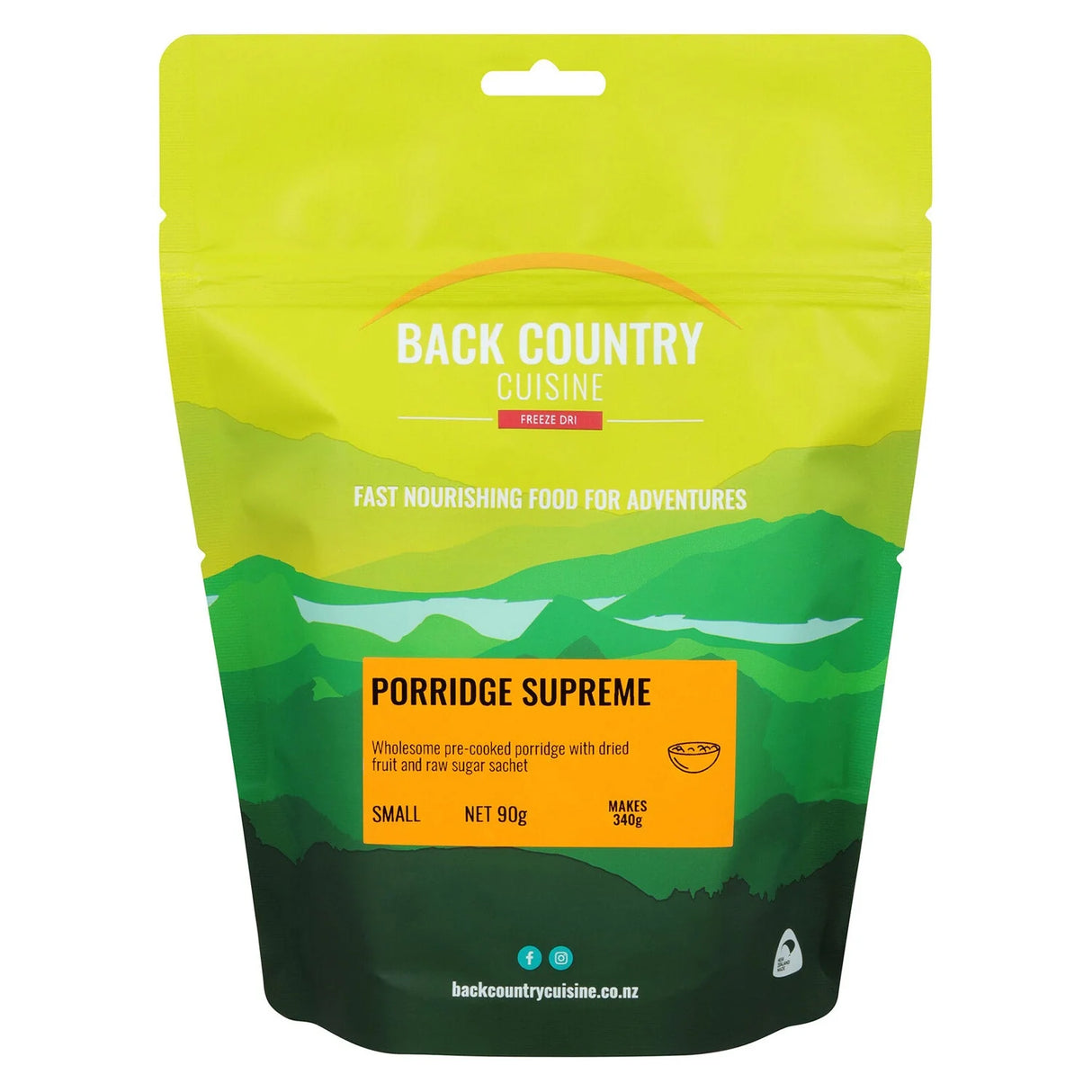 BACK COUNTRY CUISINE PORRIDGE SUPREME FREEZE-DRY MEAL