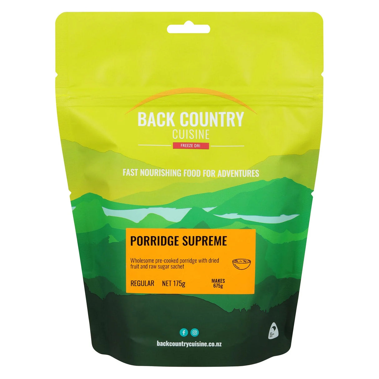 BACK COUNTRY CUISINE PORRIDGE SUPREME FREEZE-DRY MEAL