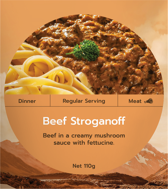 REAL MEALS BEEF STROGANOFF 110G