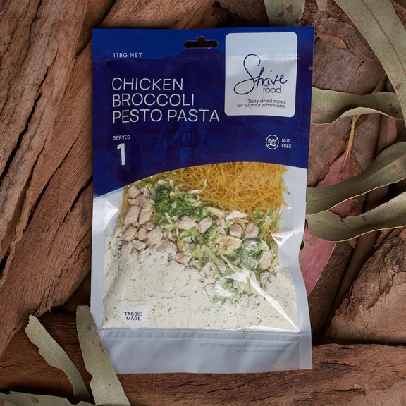 STRIVE FOOD CHICKEN BROCCOLI PESTO PASTA DEHYDRATED MEAL SINGLE SERVE