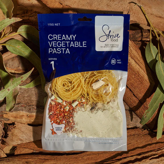 STRIVE FOOD CREAMY VEGETABLE PASTA DEHYDRATED MEAL SINGLE SERVE