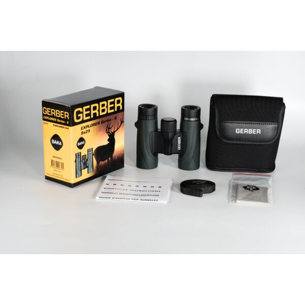 GERBER EXPLORER SERIES II SILVER HD 8X25 BINOCULARS