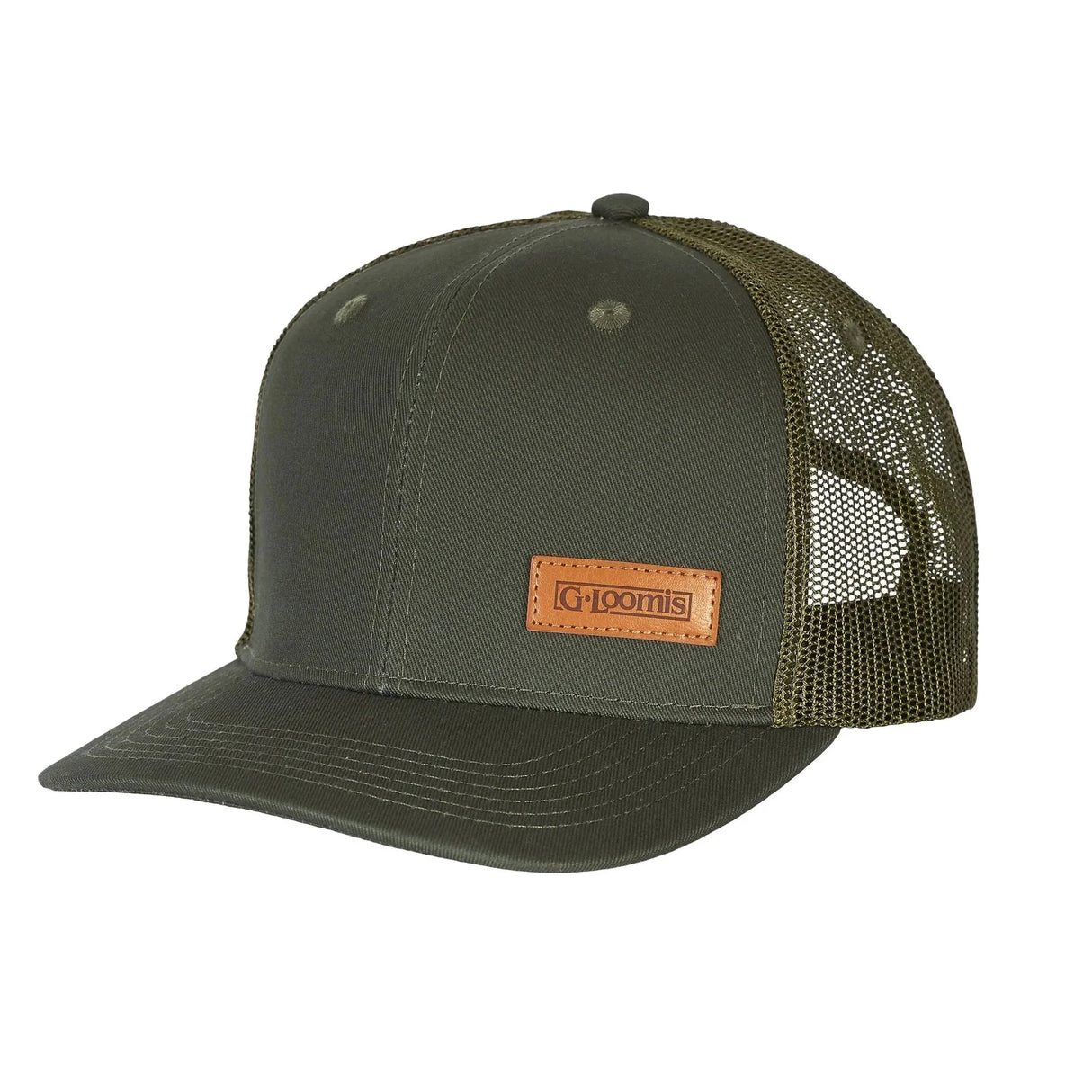 G LOOMIS LEATHER PATCH CAP OLIVE