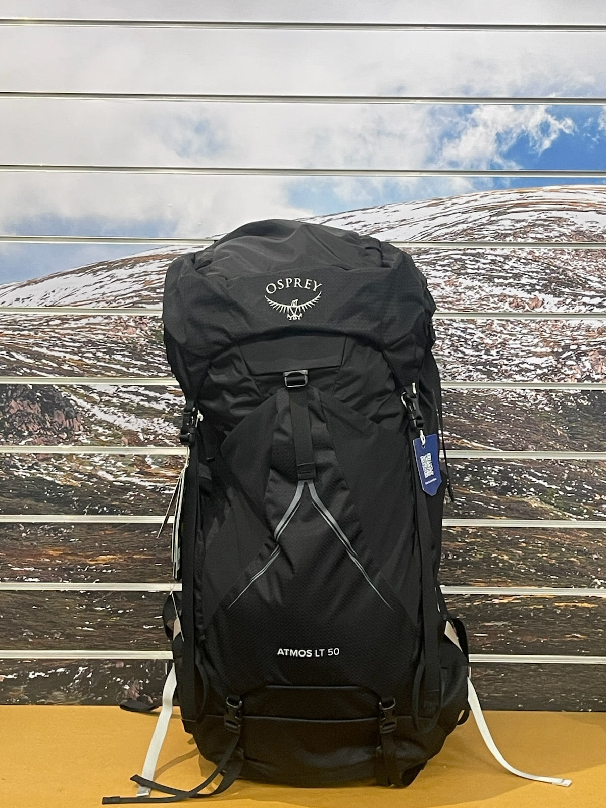 OSPREY ATMOS AG LT 50 MENS HIKING PACK S/M BLACK