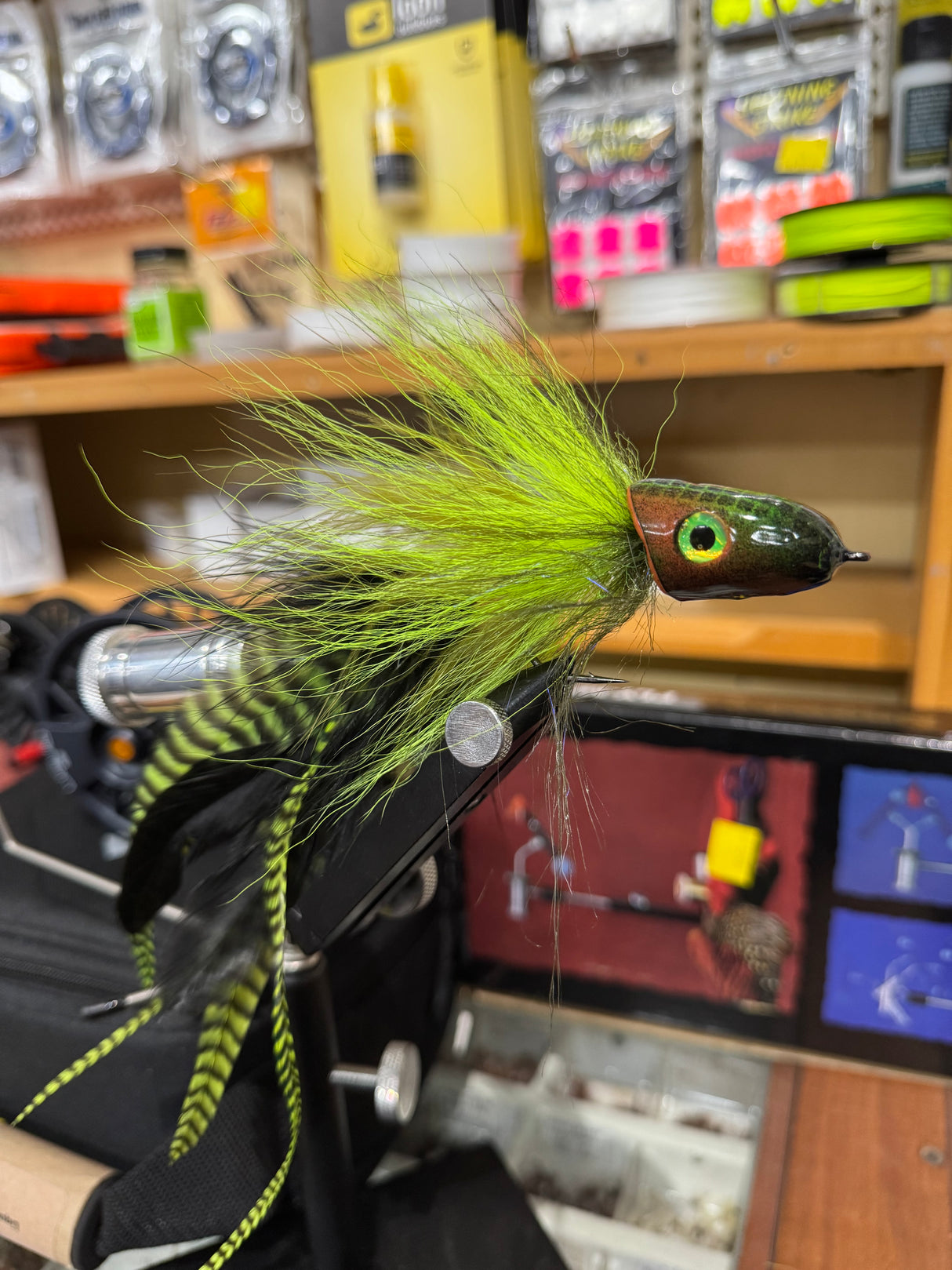 JOE'S FLIES DOUBLE ARTICULATED SLIDERS ( CHARTREUSE/BLACK )