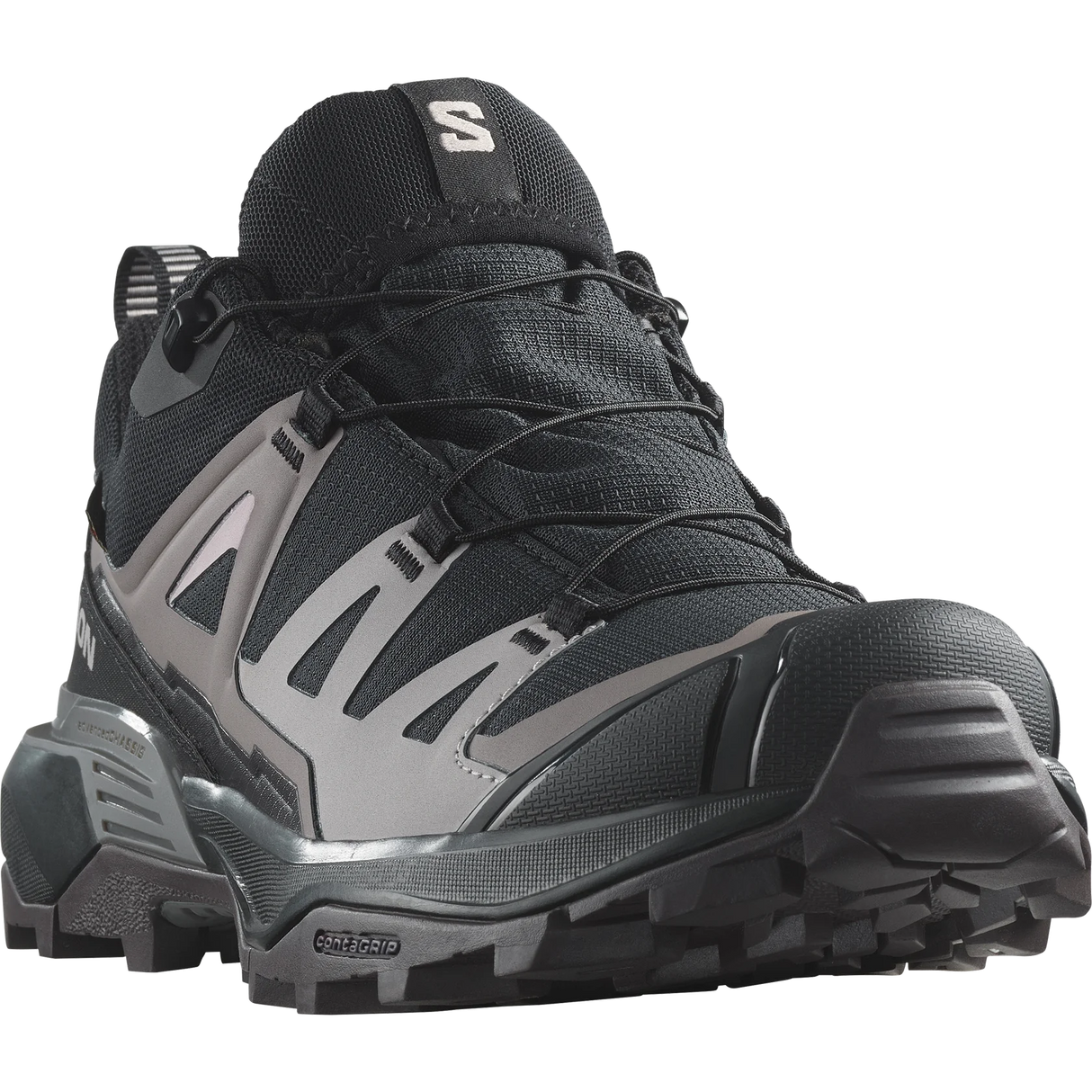 SALOMON WOMEN'S X ULTRA 360 GORE-TEX HIKING SHOES BLACK/PLUM KITTEN/ SHALE