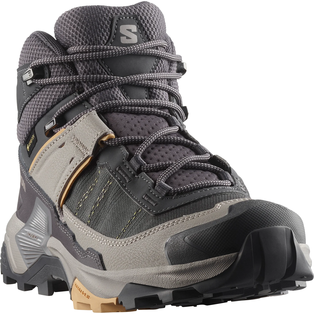 SALOMON WOMEN'S X ULTRA 5 MID GTX HIKING BOOTS NINE IRON/GULL/SOFT CLAY