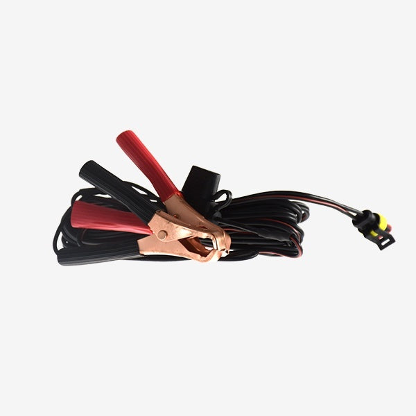 LIGHTFORCE 4.5M ALLIGATOR CLIPS WITH INLINE FUSE PLUG AND PLAY FOR SPOTLIGHTS UP TO 100W