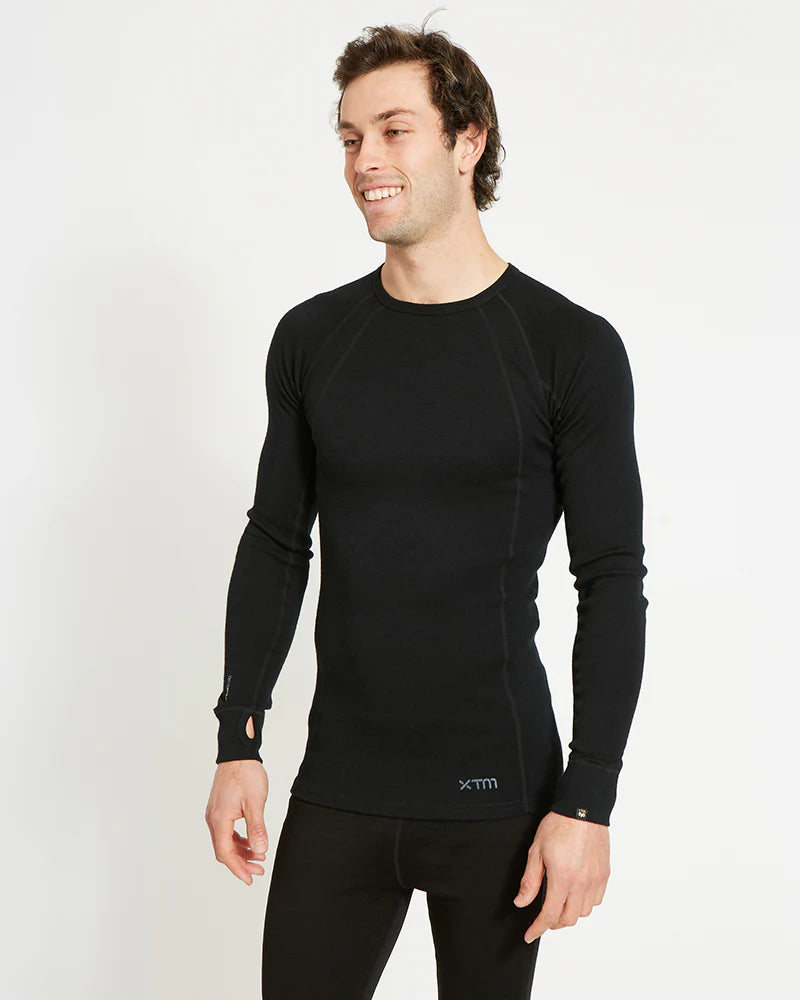 XTM MERINO 230 GSM LONG SLEEVE THERMAL TOP ALPINE 230 BLACK