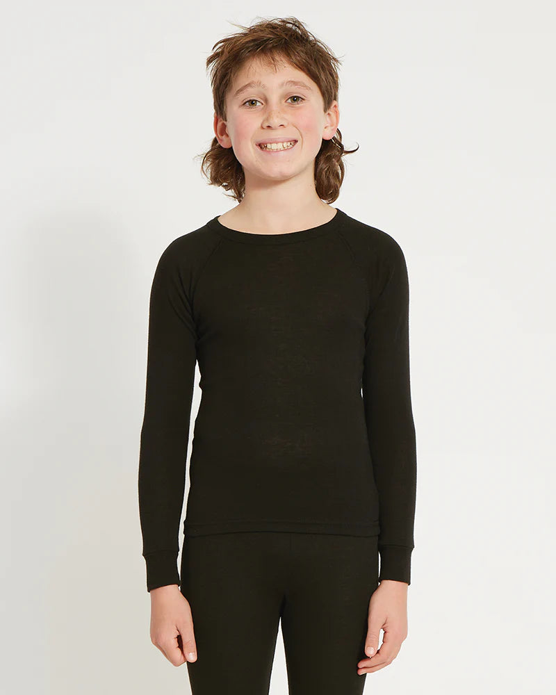 XTM HEATFLEX THERMAL TOP BLACK KIDS'
