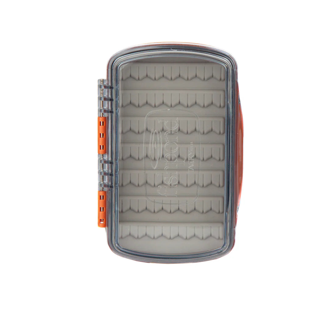FISHPOND TACKY PESCADOR FLY BOX - SMALL - CLEAR - BURNT ORANGE