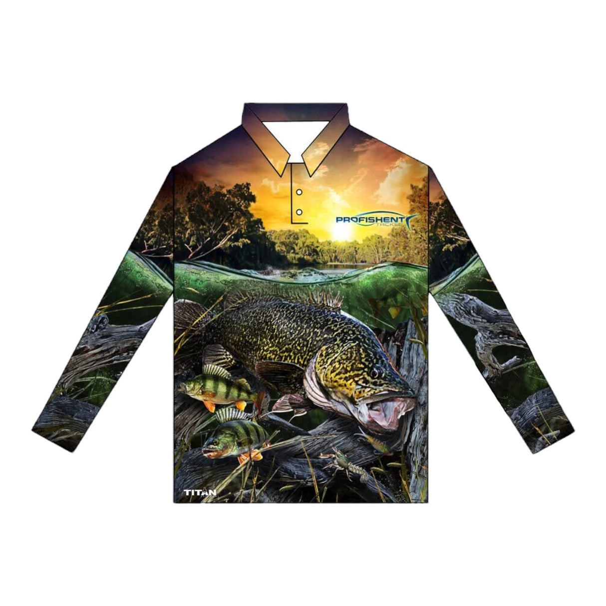 PROFISHENT SUBLIMATED FISHING SHIRT COD/REDFIN