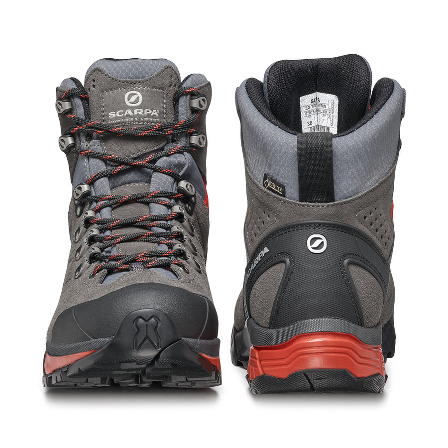 SCARPA ZG TREK GORE-TEX HIKING BOOTS TITANIUM- RED IBISCUS