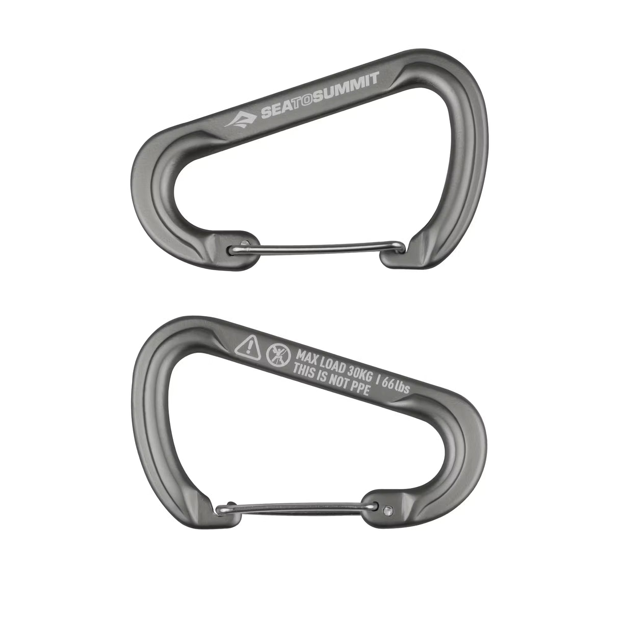SEA TO SUMMIT ACCESSORY CARABINER SET LARGE 2 PACK GREY