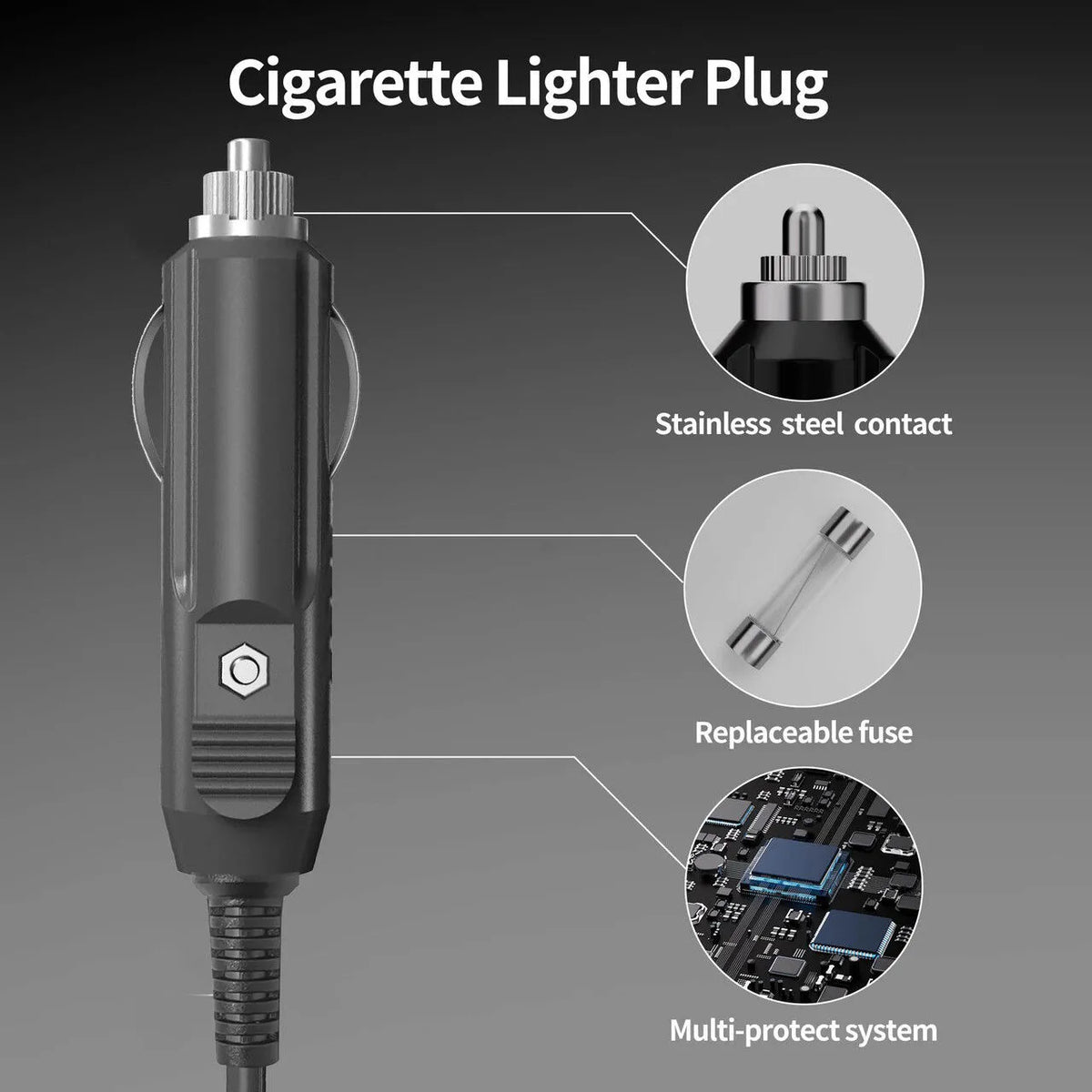 STARLINK MINI 12 / 24V CIGARETTE POWER LEAD- 5 METERS