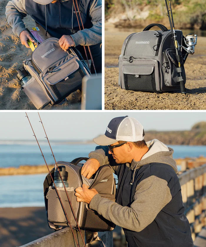 SHIMANO MEDIUM BACK PACK & TACKLE BOX GREY