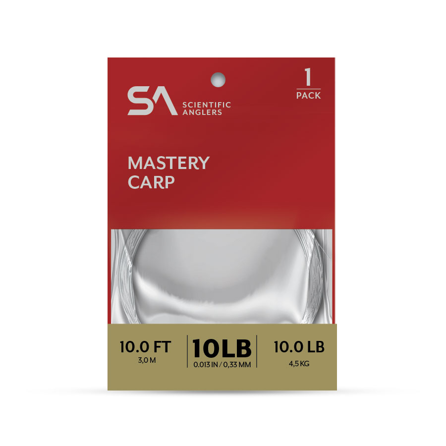 SCIENTIFIC ANGLERS MASTERY CARP LEADERS 10' 10LB 1-PACK