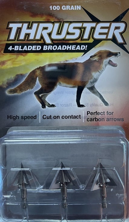 THRUSTER 4 BLADED ARROW BROADHEAD 100 GRAIN