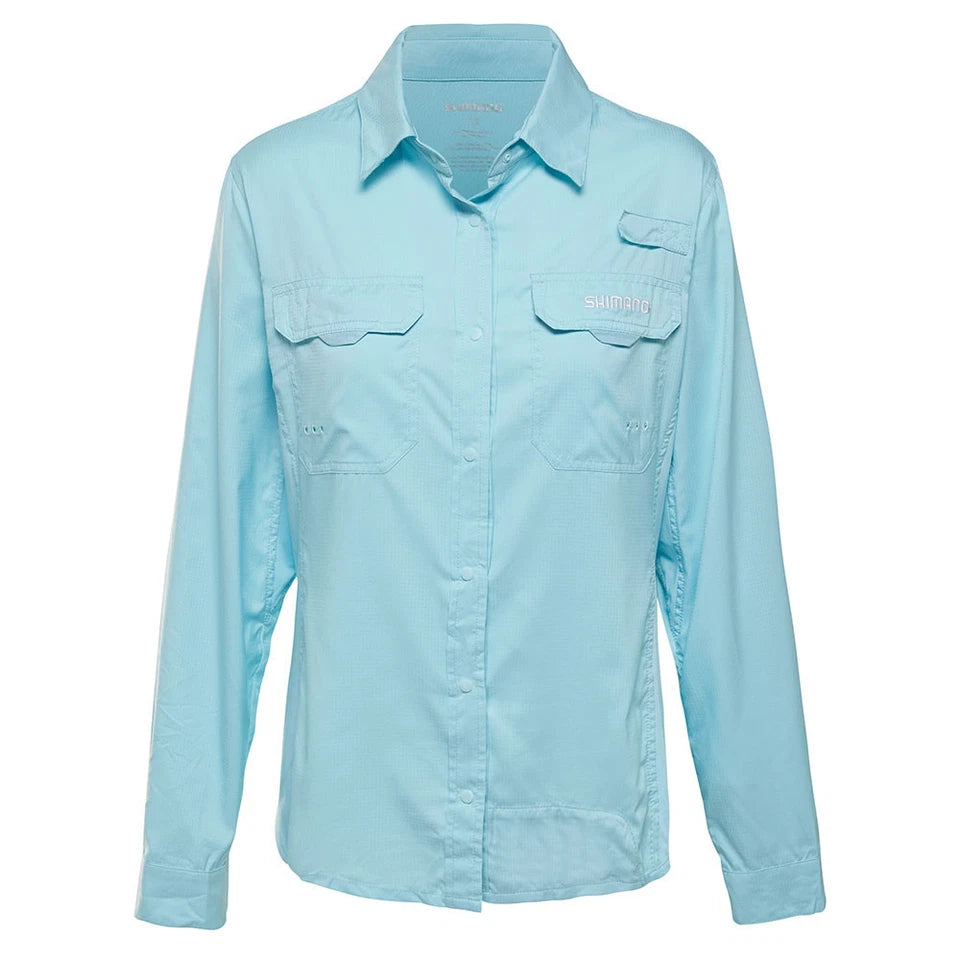 SHIMANO LADIES VENTED SHIRT AQUA