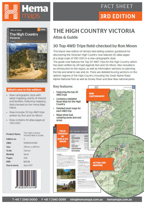 HEMA THE HIGH COUNTRY VICTORIA ATLAS AND GUIDE 3RD EDITION