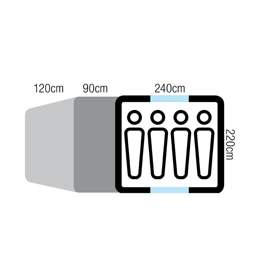 OZTRAIL TASMAN 4V PLUS DOME TENT 4 PERSON